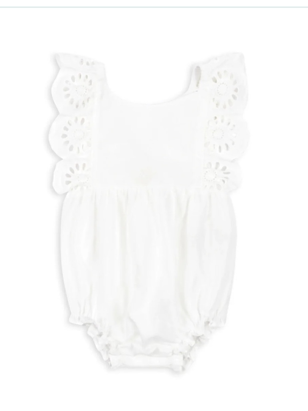 Classic White Eyelet Baby One-Piece Bodysuit